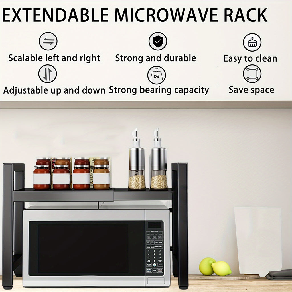 Mikrowellenregal, ausziehbar 40-64 cm für Essbereich – Detailansicht 7