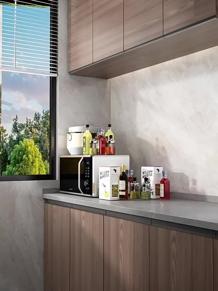 Mikrowellenregal, ausziehbar 40-64 cm für Essbereich – Detailansicht 11