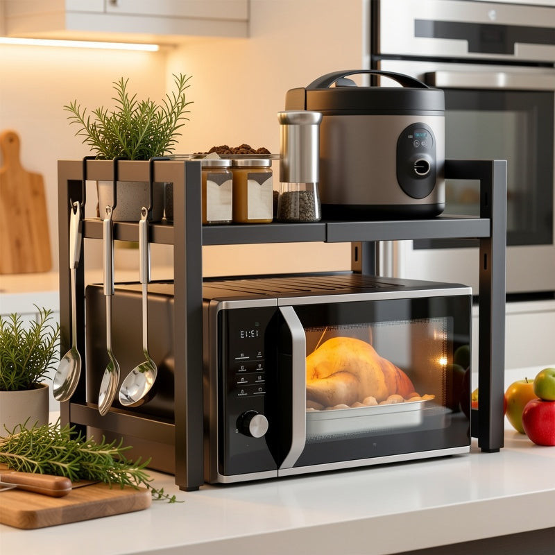Mikrowellenregal, Einstellbar für Küche – Detailansicht 6