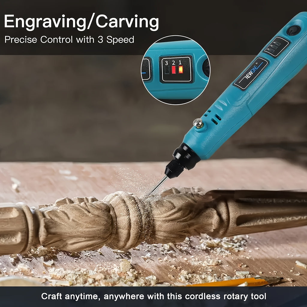Mini Akku-Rotationswerkzeug, Blau für Handwerk und Alltag – Detailansicht 10