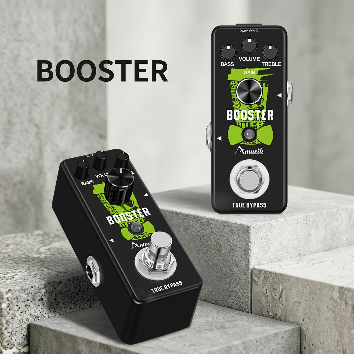 Mini-Booster-Gitarreneffektpedal, Booster Gitarrenpedal für E-Gitarre und Alltag – Hauptansicht