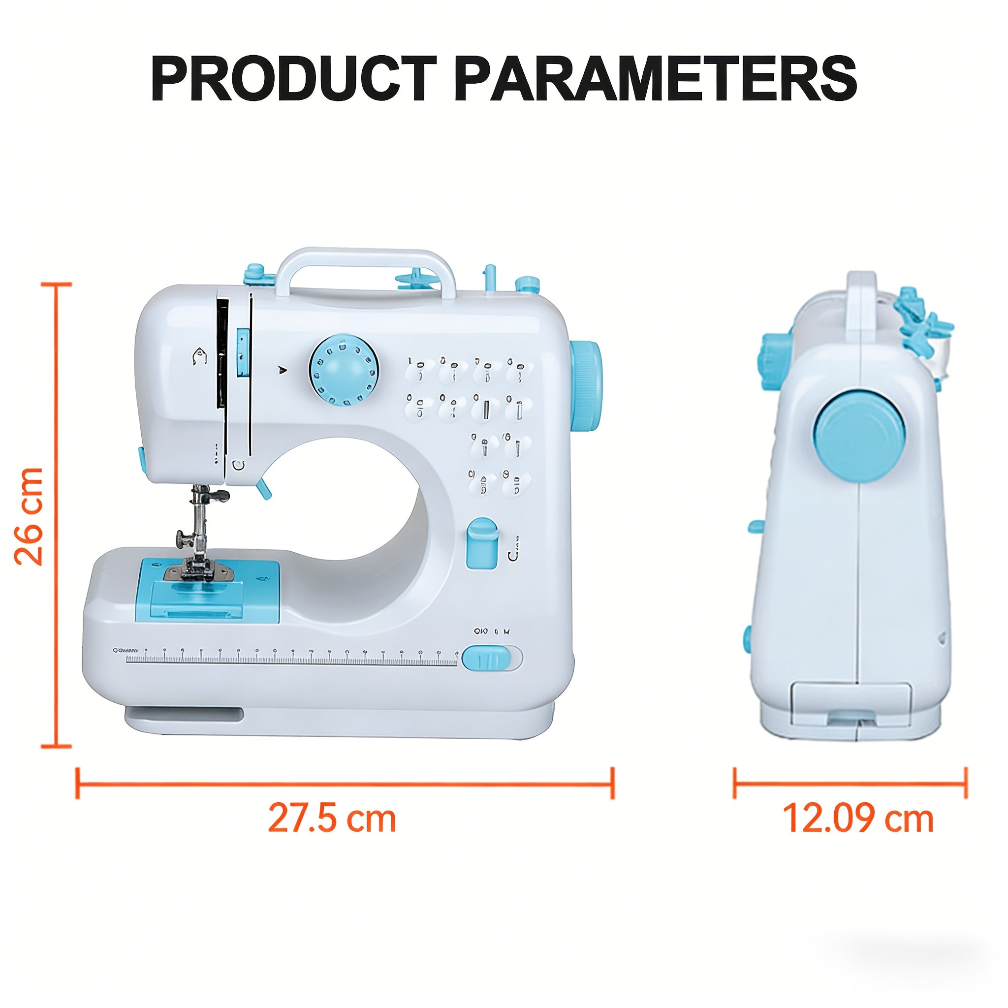 Mini Nähmaschine, Blau für Anfänger – Detailansicht 10