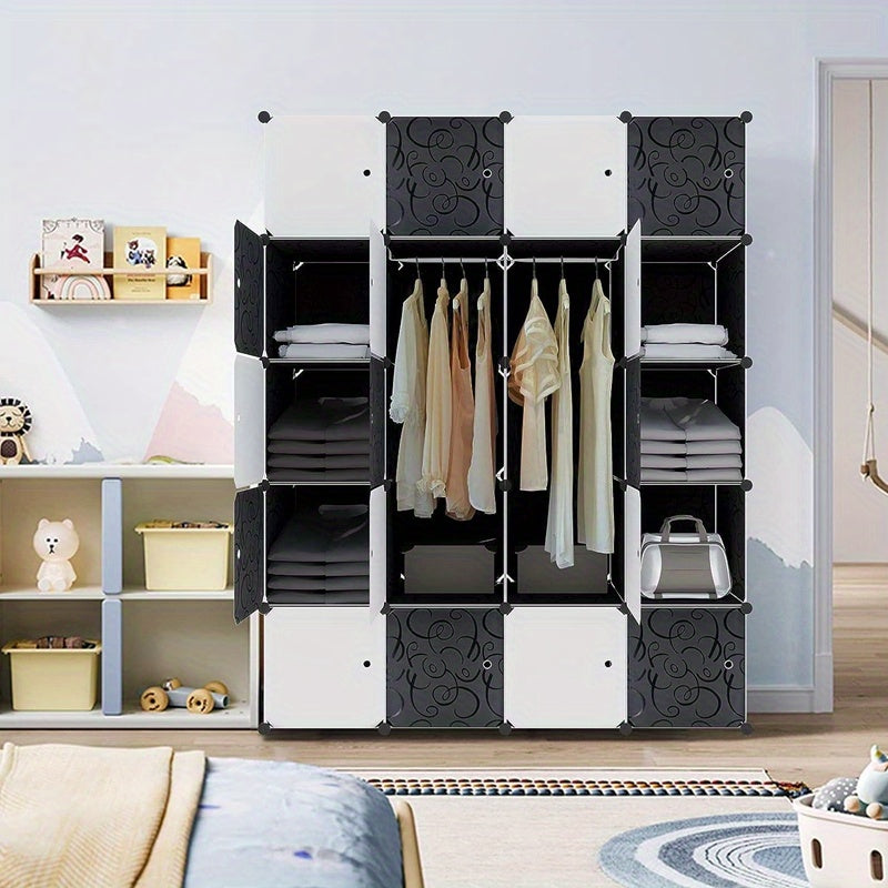 Mobiler Kleiderschrank, Weiss für Zuhause – Detailansicht 2