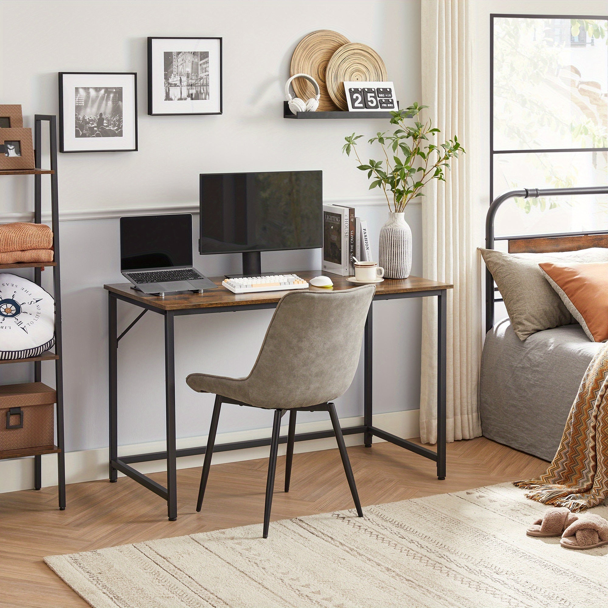 Mobiliar für Arbeit oder Studium, Weiß für Schlafzimmer und Bett – Detailansicht 3
