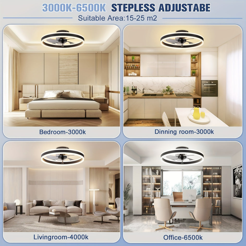 Moderner Deckenventilator, 40CM für Schlafzimmer – Detailansicht 6