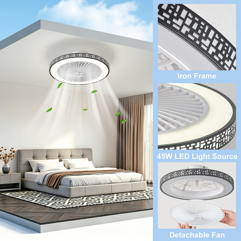 moderner Deckenventilator, LED-Beleuchtung für Küche und Essbereich – Hauptansicht