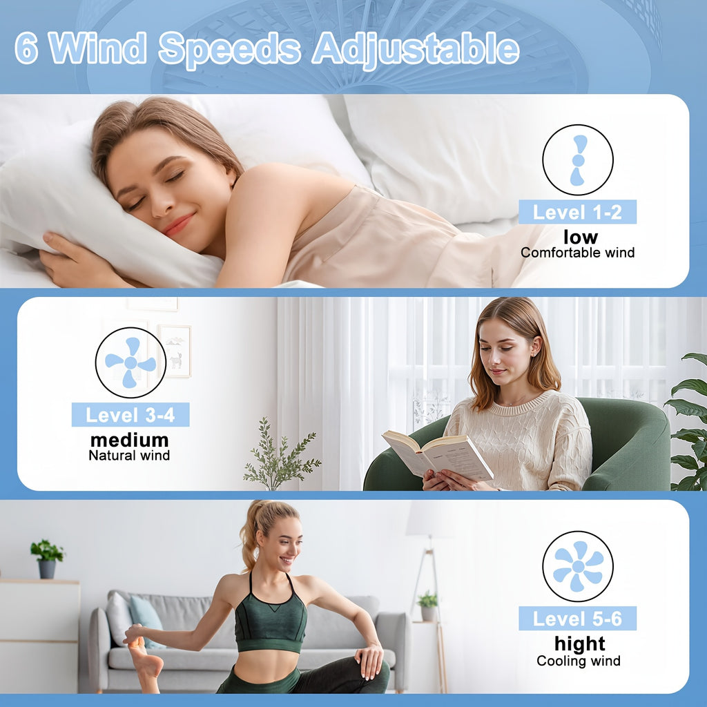 moderner Deckenventilator, LED-Beleuchtung für Küche und Essbereich – Detailansicht 7