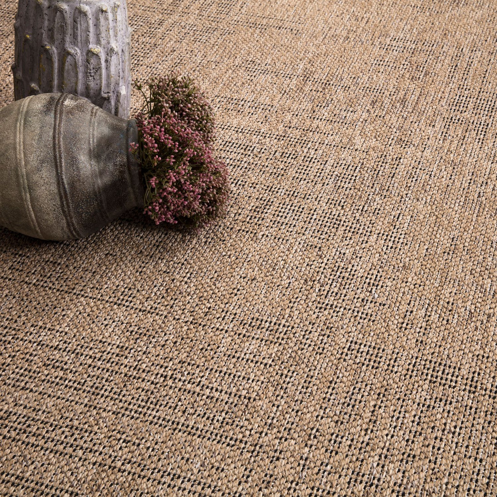 Moderner Outdoor Teppich, Beige Braun für Wohnzimmer und Zuhause – Detailansicht 2