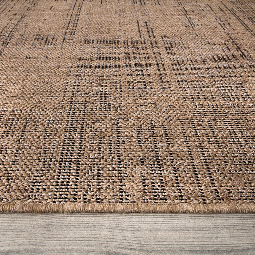 Moderner Outdoor Teppich, Beige Braun für Wohnzimmer und Zuhause – Detailansicht 4