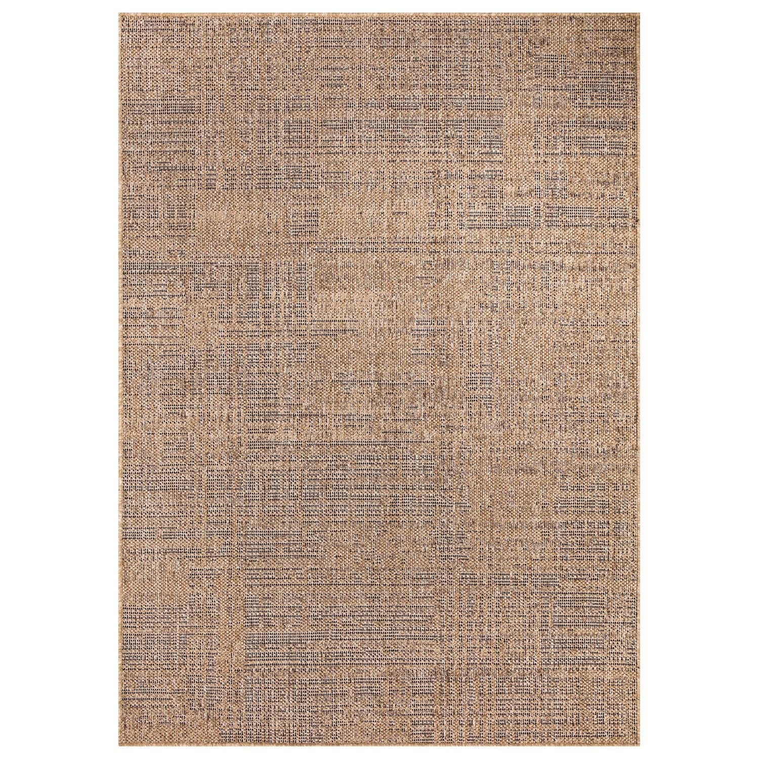 Moderner Outdoor Teppich, Beige Braun für Wohnzimmer und Zuhause – Detailansicht 7