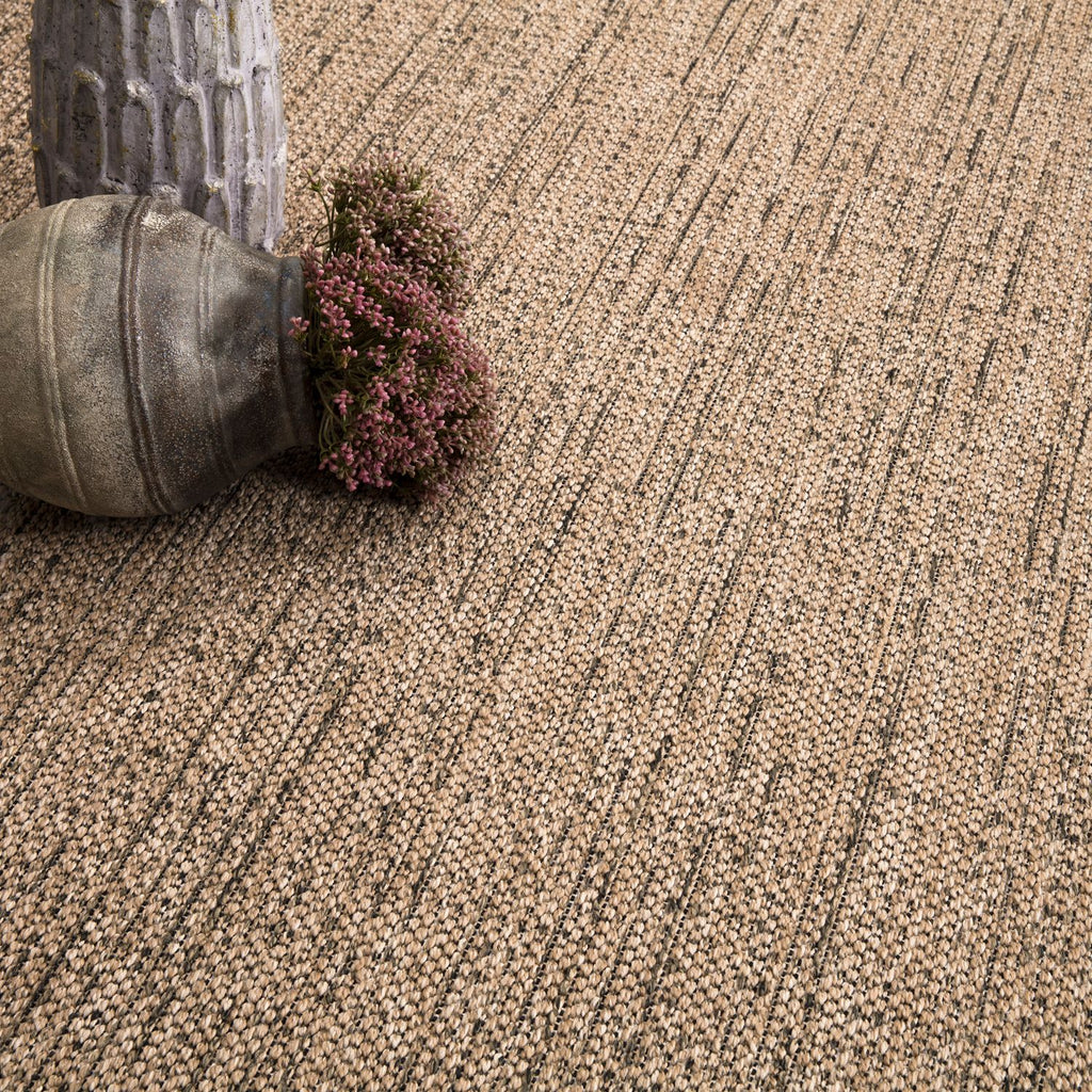 Moderner Outdoor Teppich, Beige Braun für Wohnzimmer und Zuhause – Detailansicht 9