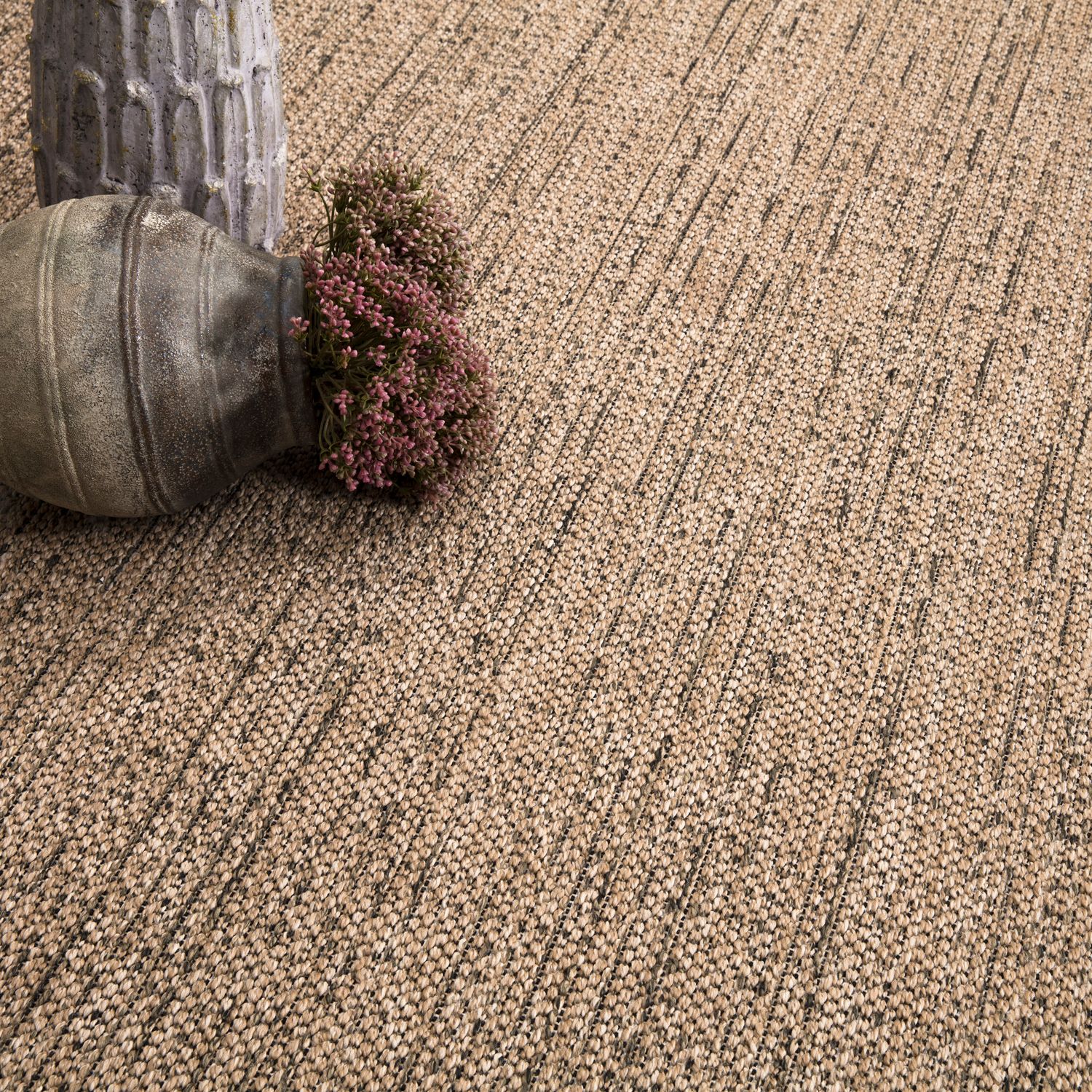 Moderner Outdoor Teppich, Beige Braun für Wohnzimmer und Zuhause – Detailansicht 9