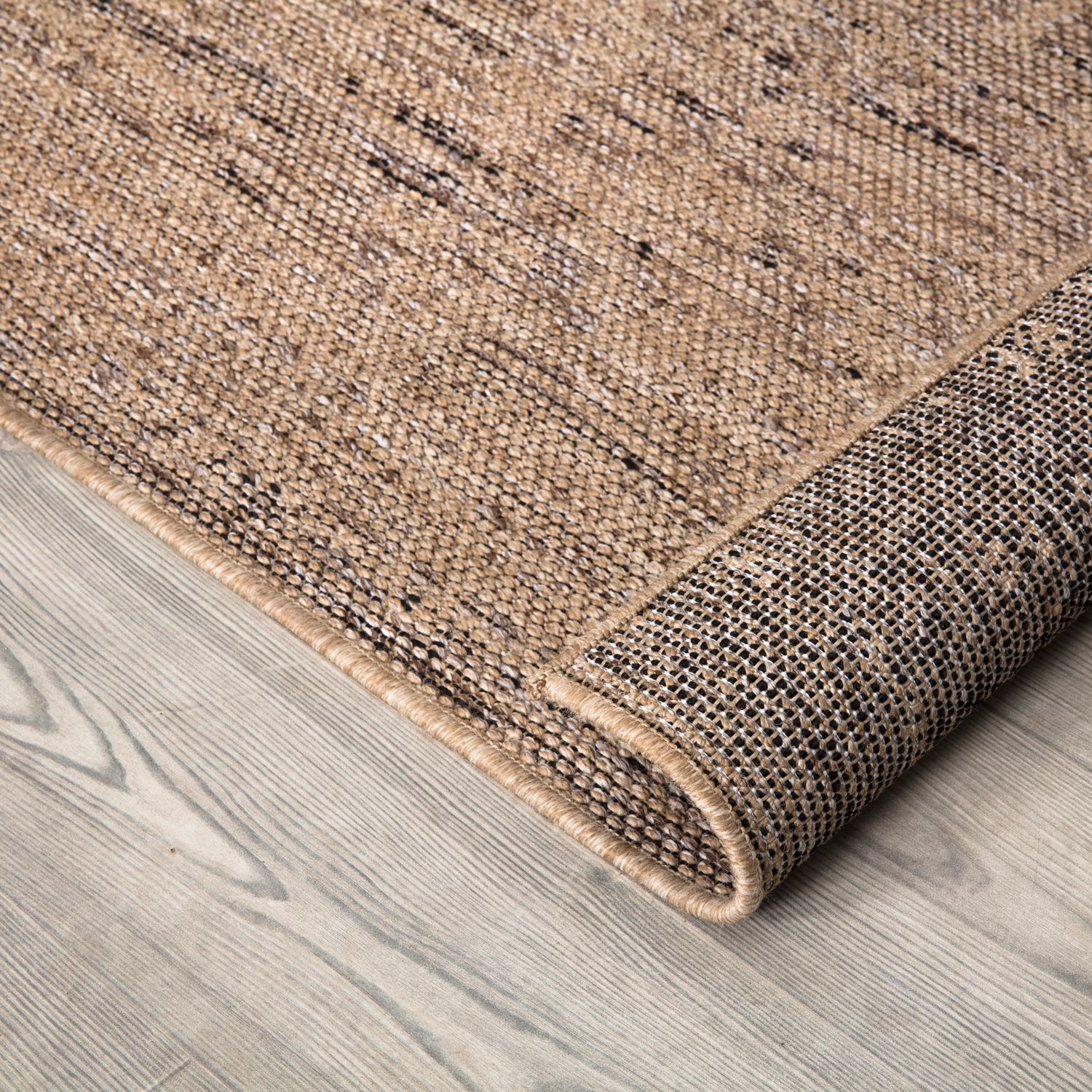 Moderner Outdoor Teppich, Beige Braun für Wohnzimmer und Zuhause – Detailansicht 16