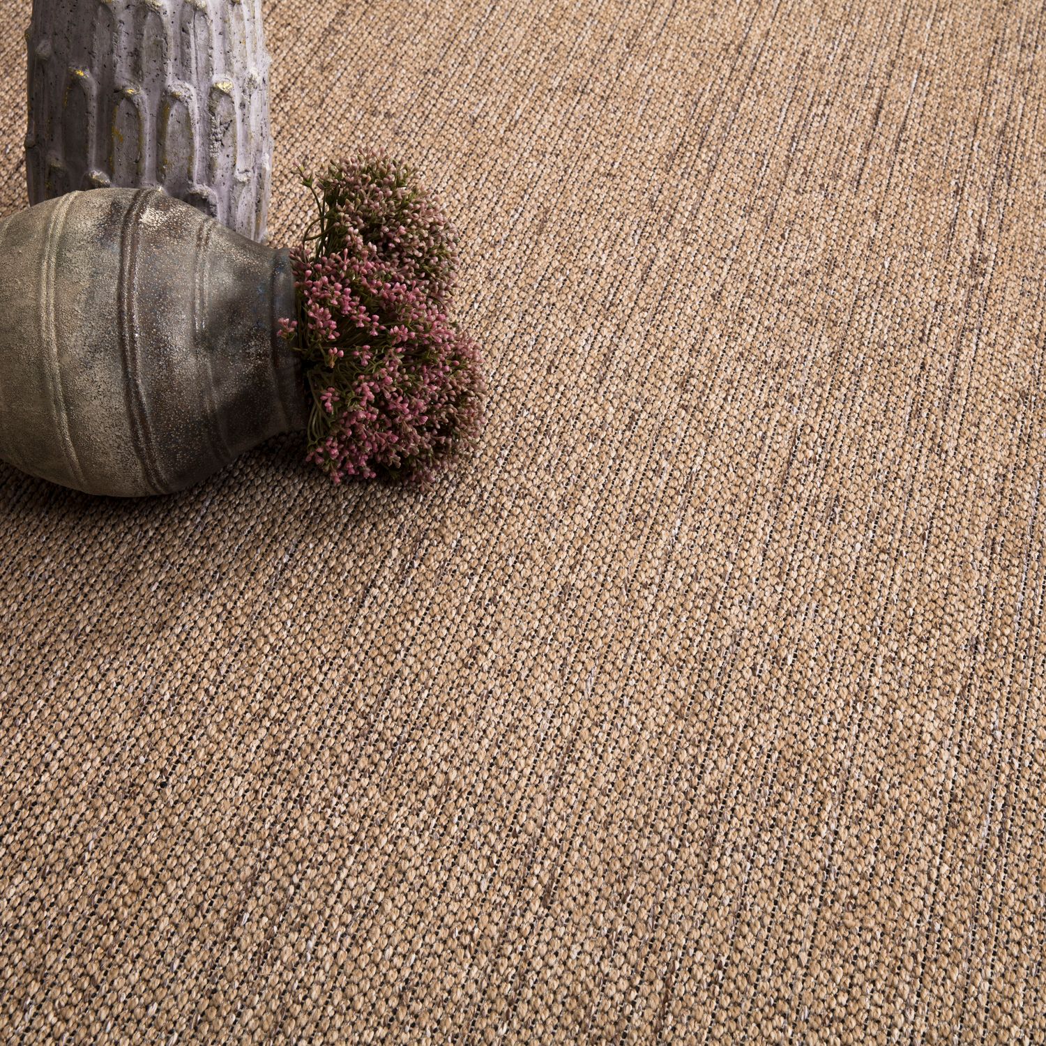 Moderner Outdoor Teppich, Beige Braun für Wohnzimmer und Zuhause – Detailansicht 18