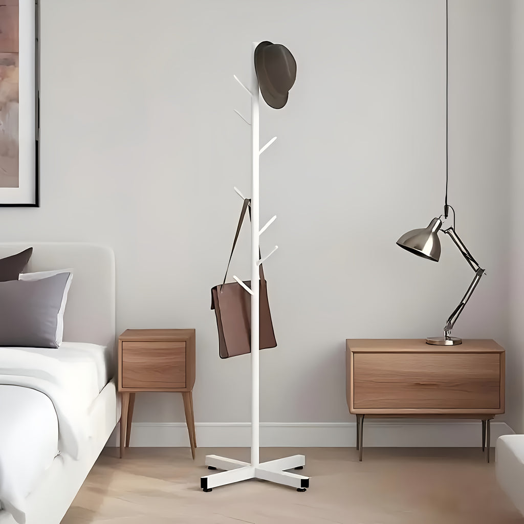 Modernes minimalistisches Metall Garderobenregal für Badezimmer und Haushalt – Detailansicht 3