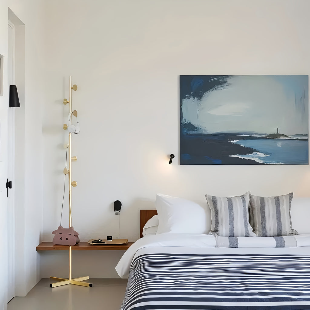 Modernes minimalistisches Metall Garderobenregal für Badezimmer und Haushalt – Detailansicht 14