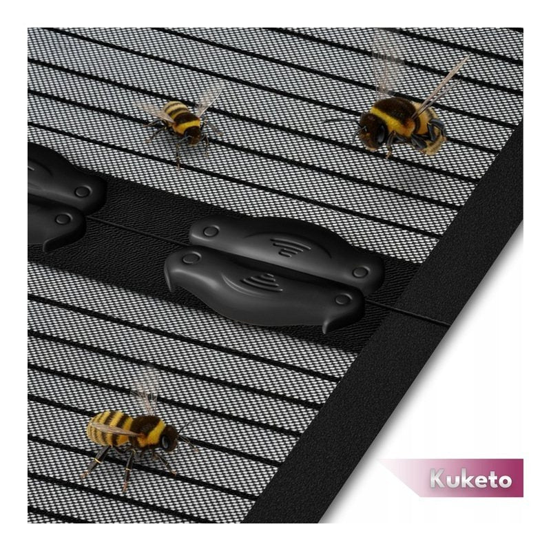 Moskitonetz - Magnetisches Mückennetz, Schwarz für Garten und Terrasse – Detailansicht 3