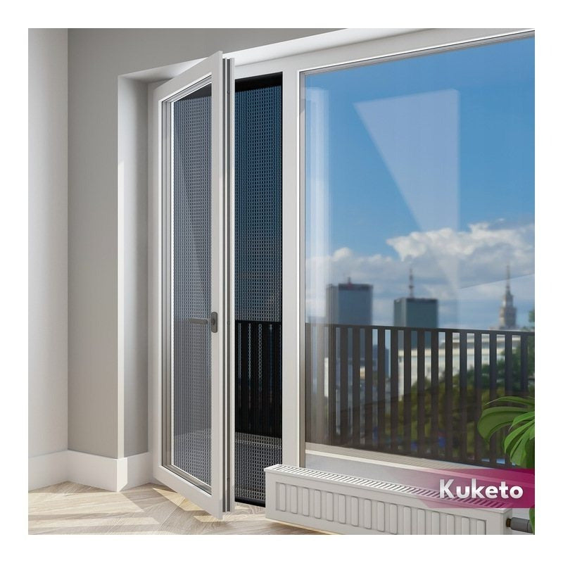 Moskitonetz - Magnetisches Mückennetz, Schwarz für Garten und Terrasse – Detailansicht 4