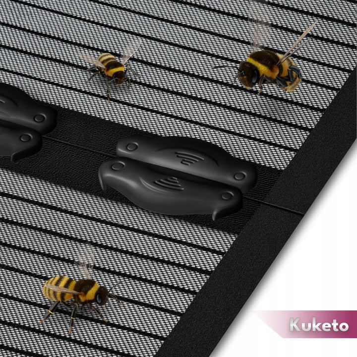 Moskitonetz - Magnetisches Mückennetz, Schwarz für Garten und Terrasse – Detailansicht 9