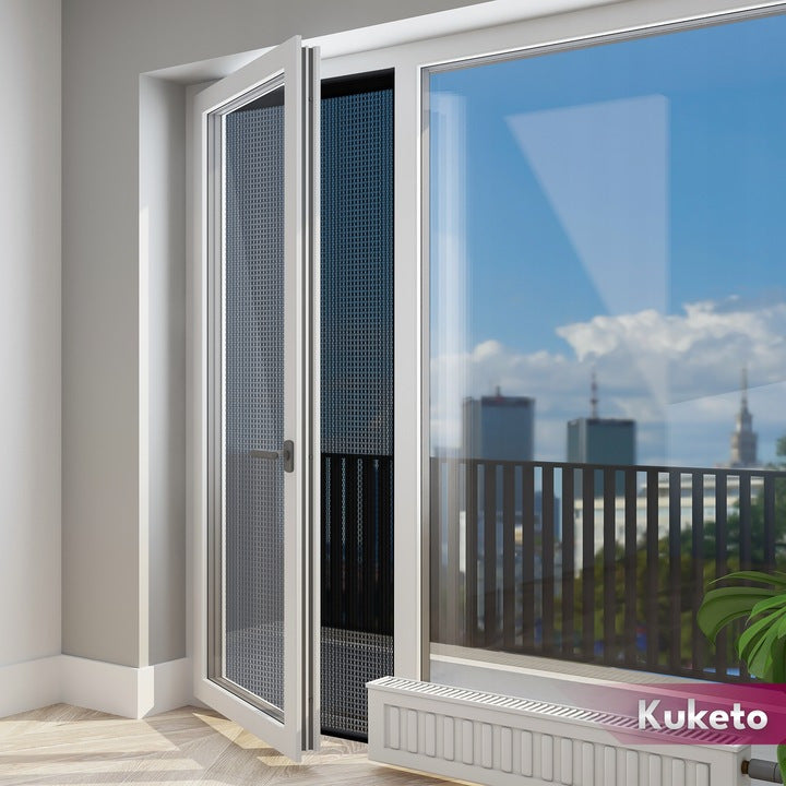 Moskitonetz - Magnetisches Mückennetz, Schwarz für Garten und Terrasse – Detailansicht 10