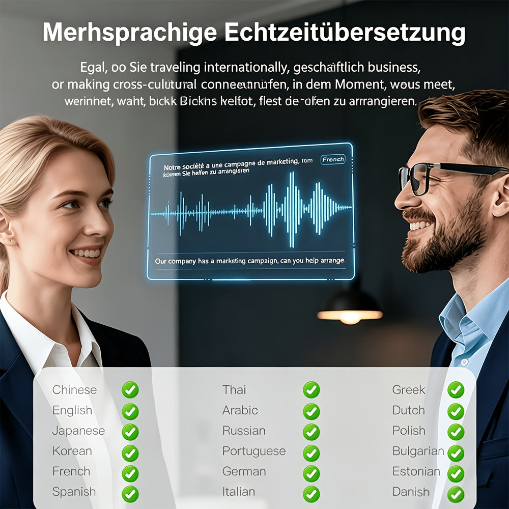 Multifunktionale intelligente Audio-Brille, 85mAh*2 große Batterie für Alltag – Detailansicht 3
