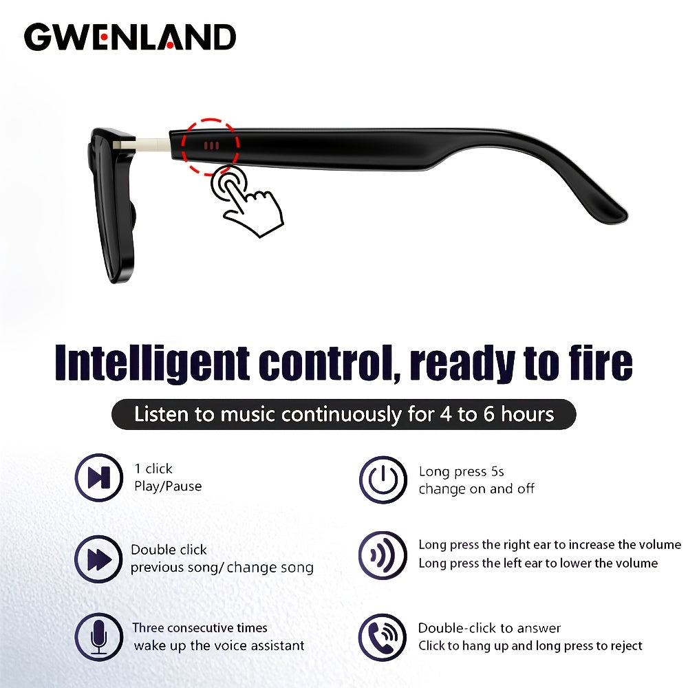 Multifunktionale intelligente Audio-Brille, 85mAh*2 große Batterie für Alltag – Detailansicht 12