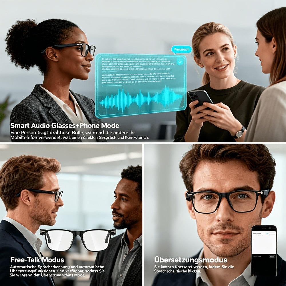 Multifunktionale intelligente Audio-Brille, 85mAh*2 große Batterie für Alltag – Detailansicht 15