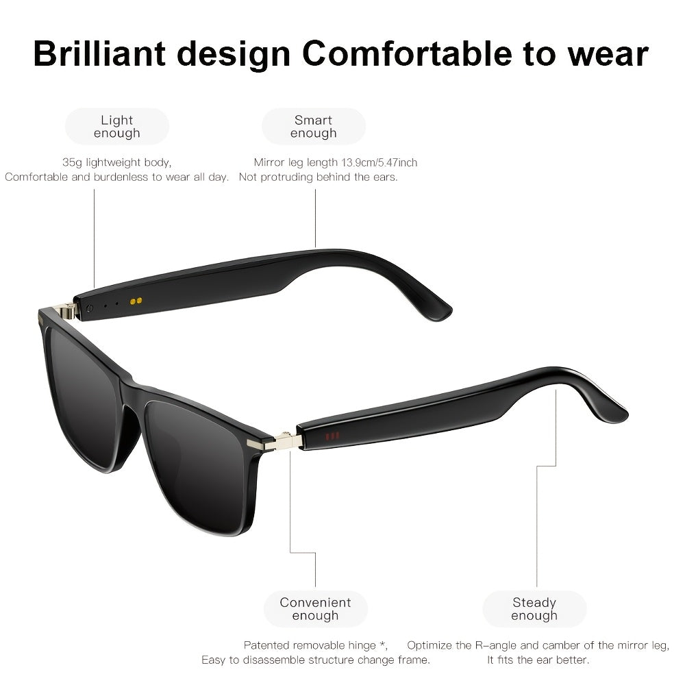 Multifunktionale intelligente Audio-Brille, Transparent für Zuhause und Alltag – Detailansicht 11