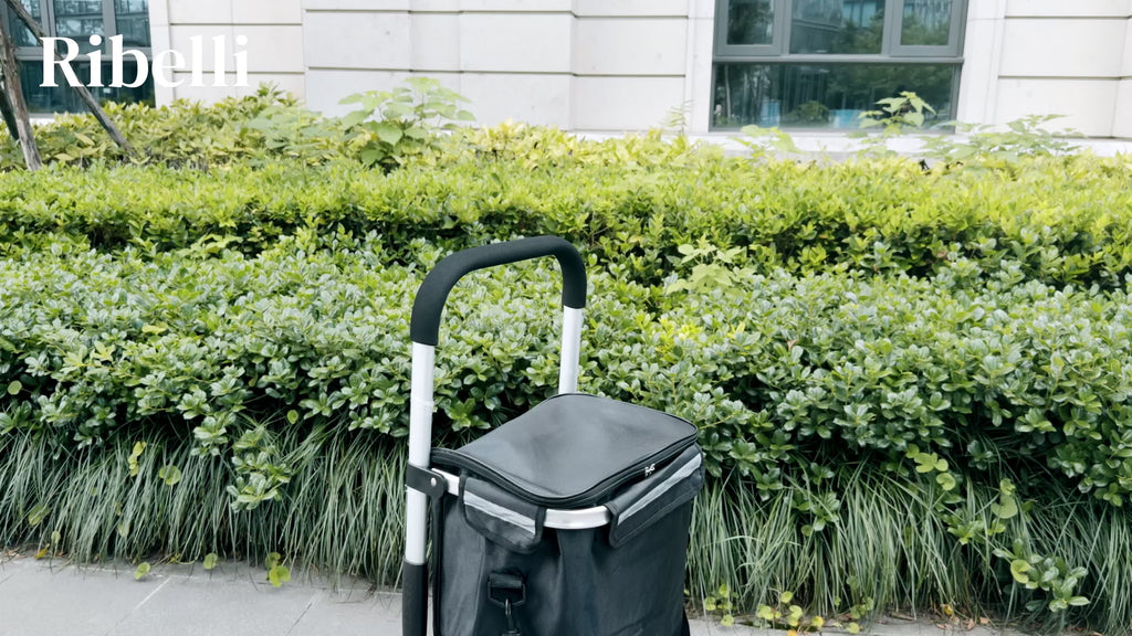 Multifunktionaler Einkaufstrolley, Aluminium für Alltag und Zuhause – Detailansicht 8