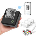 Multifunktionaler Fotodrucker, Schwarze Maschine + 3 Rollen Verbrauchsmaterial für Alltag und Zuhause – Hauptansicht