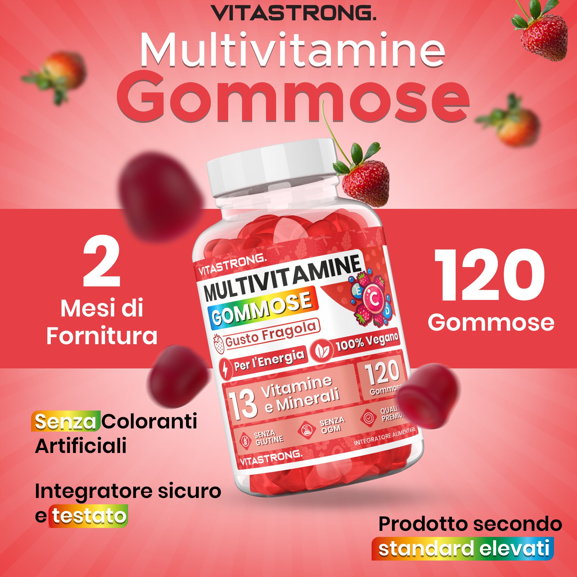 Multivitaminpräparat, 100% vegane Formel für Erwachsene und Pflege zu Hause – Detailansicht 7
