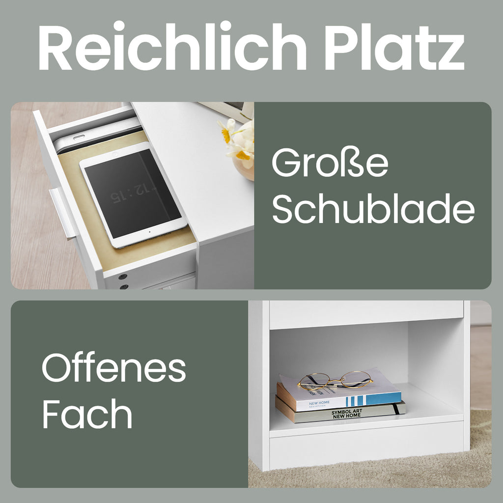 Nachttisch, Klassikweiß für Wohnbereich und Alltag – Detailansicht 5