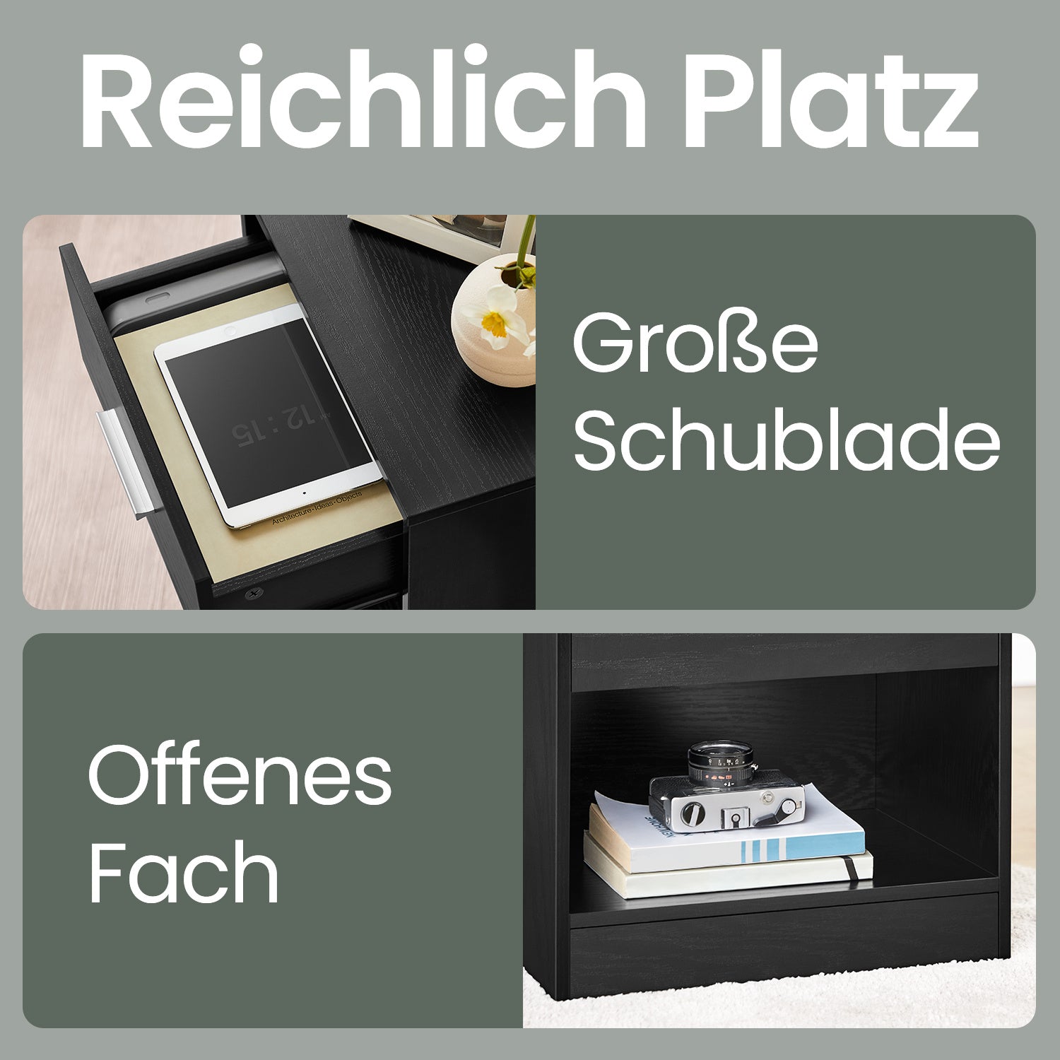 Nachttisch, Klassikweiß für Wohnbereich und Alltag – Detailansicht 11