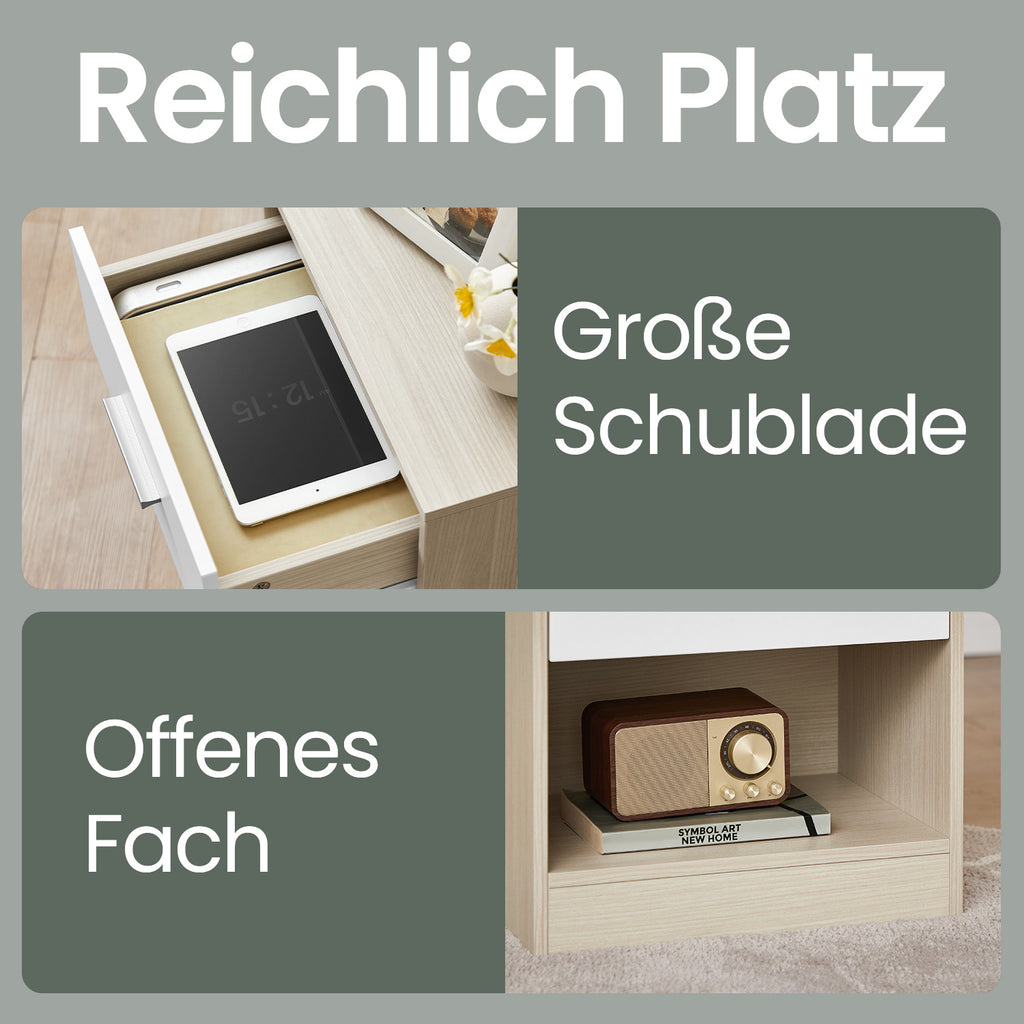 Nachttisch, Klassikweiß für Wohnbereich und Alltag – Detailansicht 21