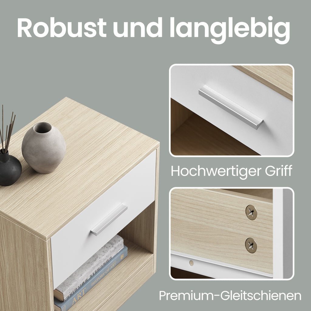 Nachttisch, Klassikweiß für Wohnbereich und Alltag – Detailansicht 22
