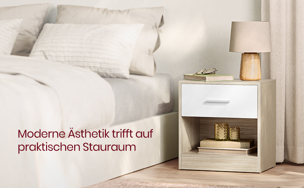 Nachttisch, Klassikweiß für Wohnbereich und Alltag – Detailansicht 27