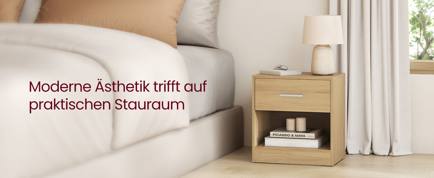 Nachttisch, Klassikweiß für Wohnbereich und Alltag – Detailansicht 29