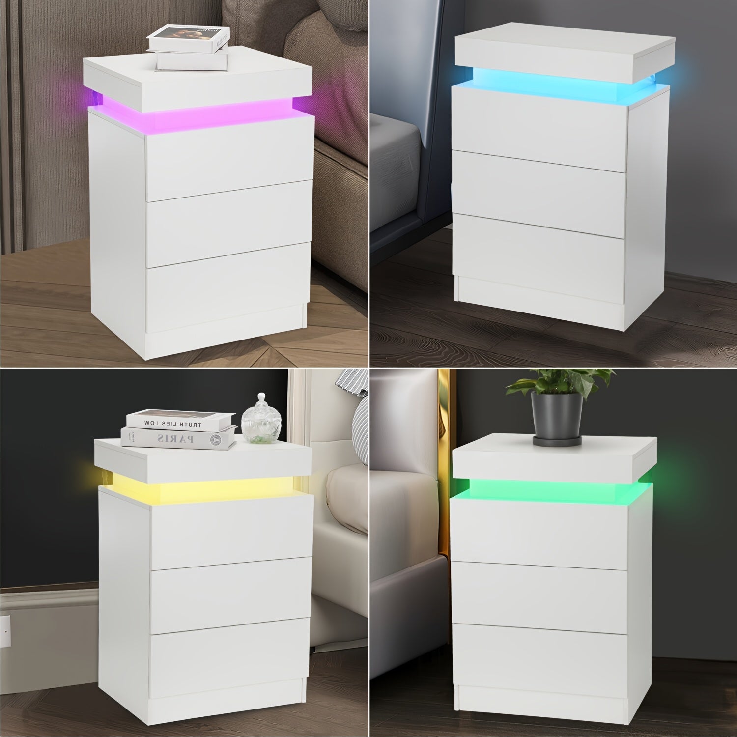 Nachttisch, RGB LED Farben für Alltag – Detailansicht 9