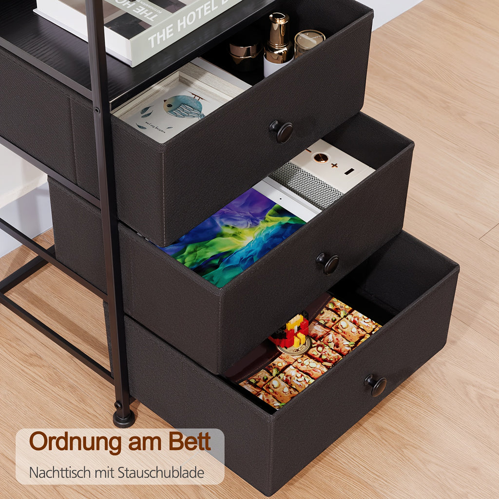 Nachttisch, Schwarz für Alltag und Wohnbereich – Detailansicht 14
