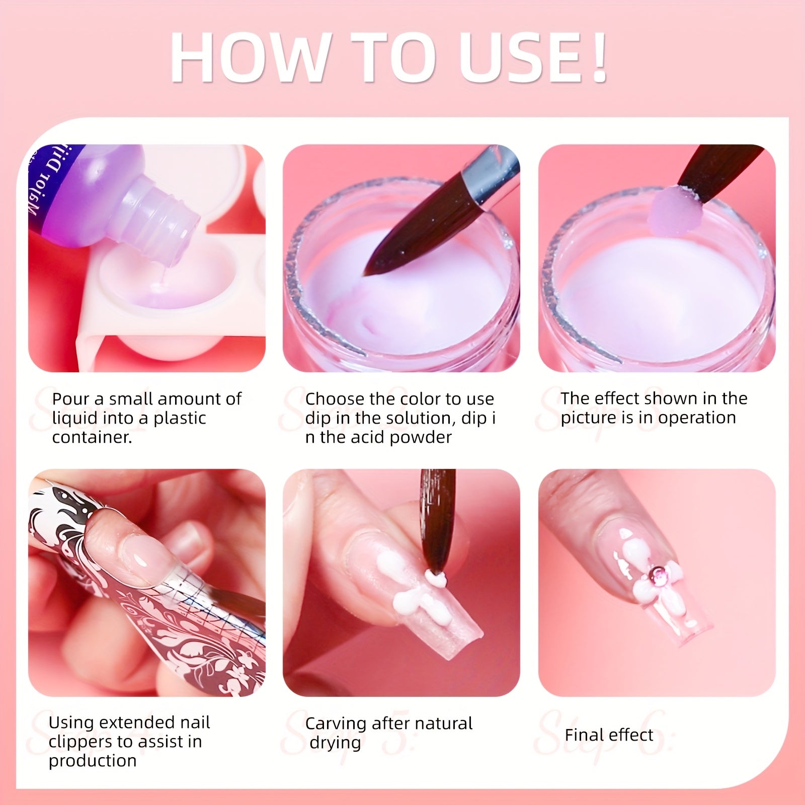 Nagelstudio-Set, Acrylnagel-Set 07 für Wohnzimmer und Zuhause – Hauptansicht