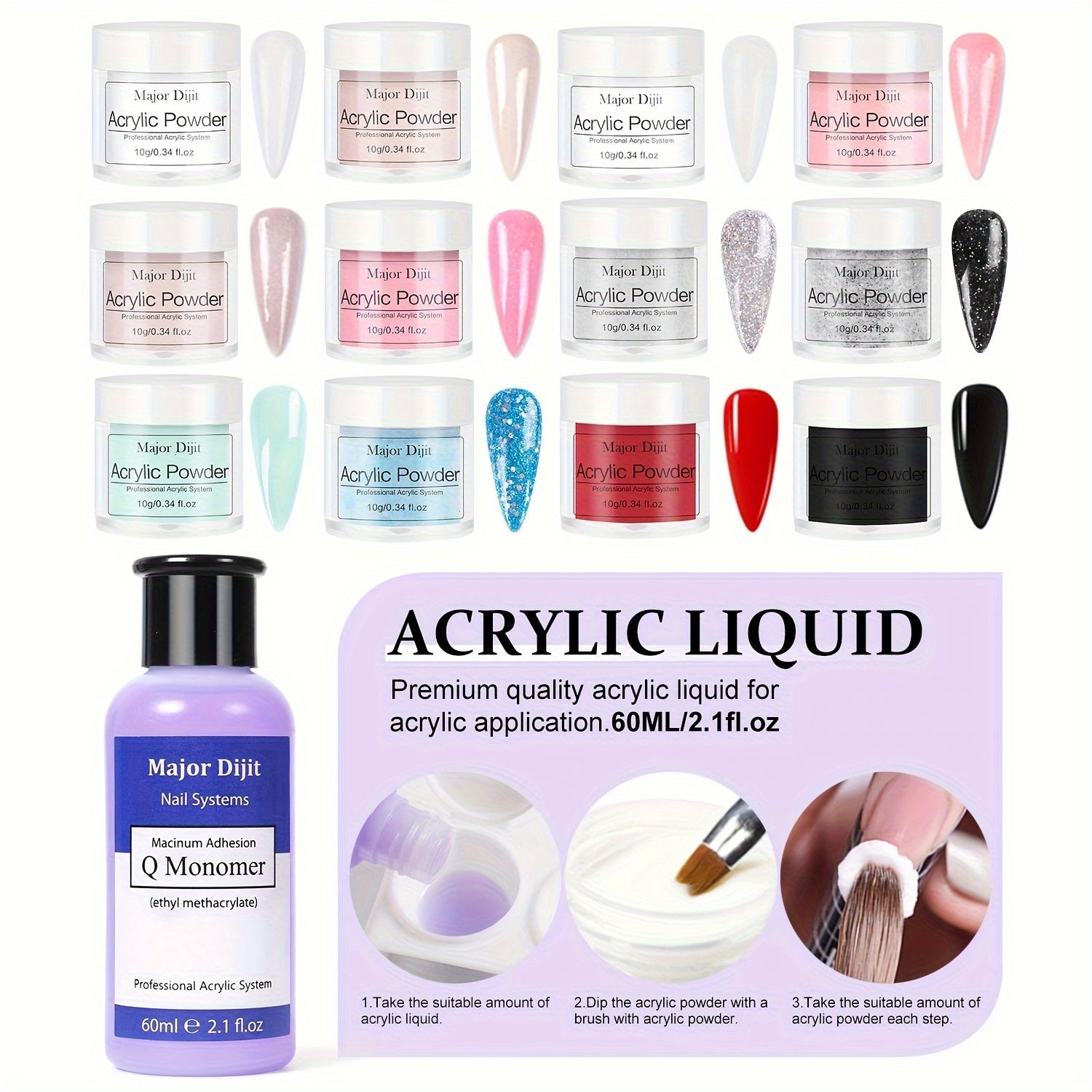 Nagelstudio-Set, Acrylnagel-Set 07 für Wohnzimmer und Zuhause – Detailansicht 4