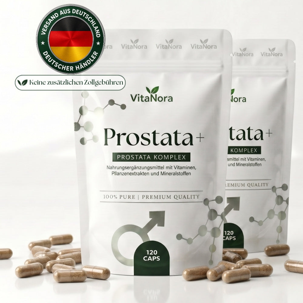 Nahrungsergänzungsmittel, 2x Prostata+ Komplex 240 Kapseln hochdosiert für Pflege zu Hause und Alltag – Hauptansicht