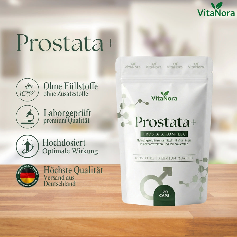 Nahrungsergänzungsmittel, 2x Prostata+ Komplex 240 Kapseln hochdosiert für Pflege zu Hause und Alltag – Detailansicht 2