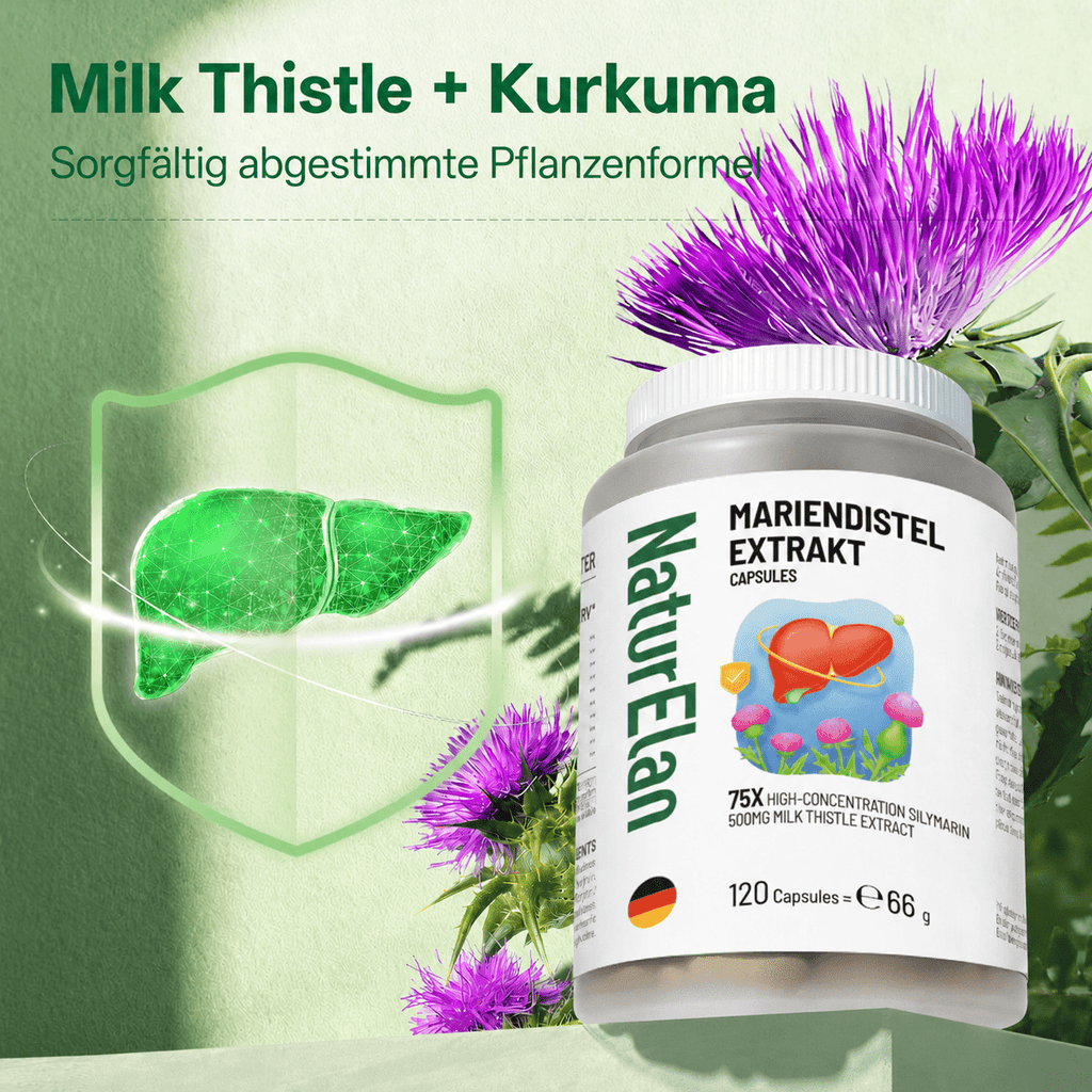 Nahrungsergänzungsmittel, 7-in-1 Leber Komplex [120 Kapseln] 500mg für Pflege zu Hause und Alltag – Detailansicht 2