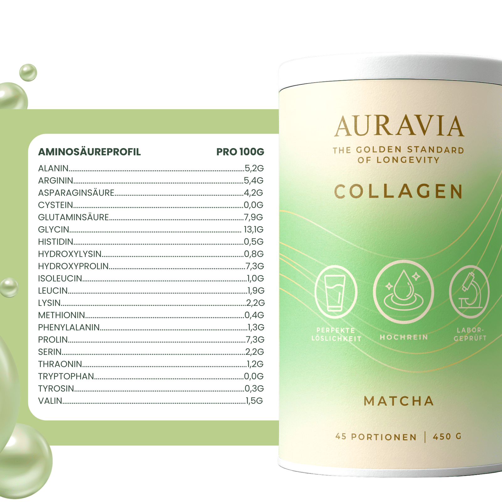 Nahrungsergänzungsmittel, AURAVIA® Kollagen Pulver 450 g Collagen Hydrolysat für Pflege zu Hause – Detailansicht 23