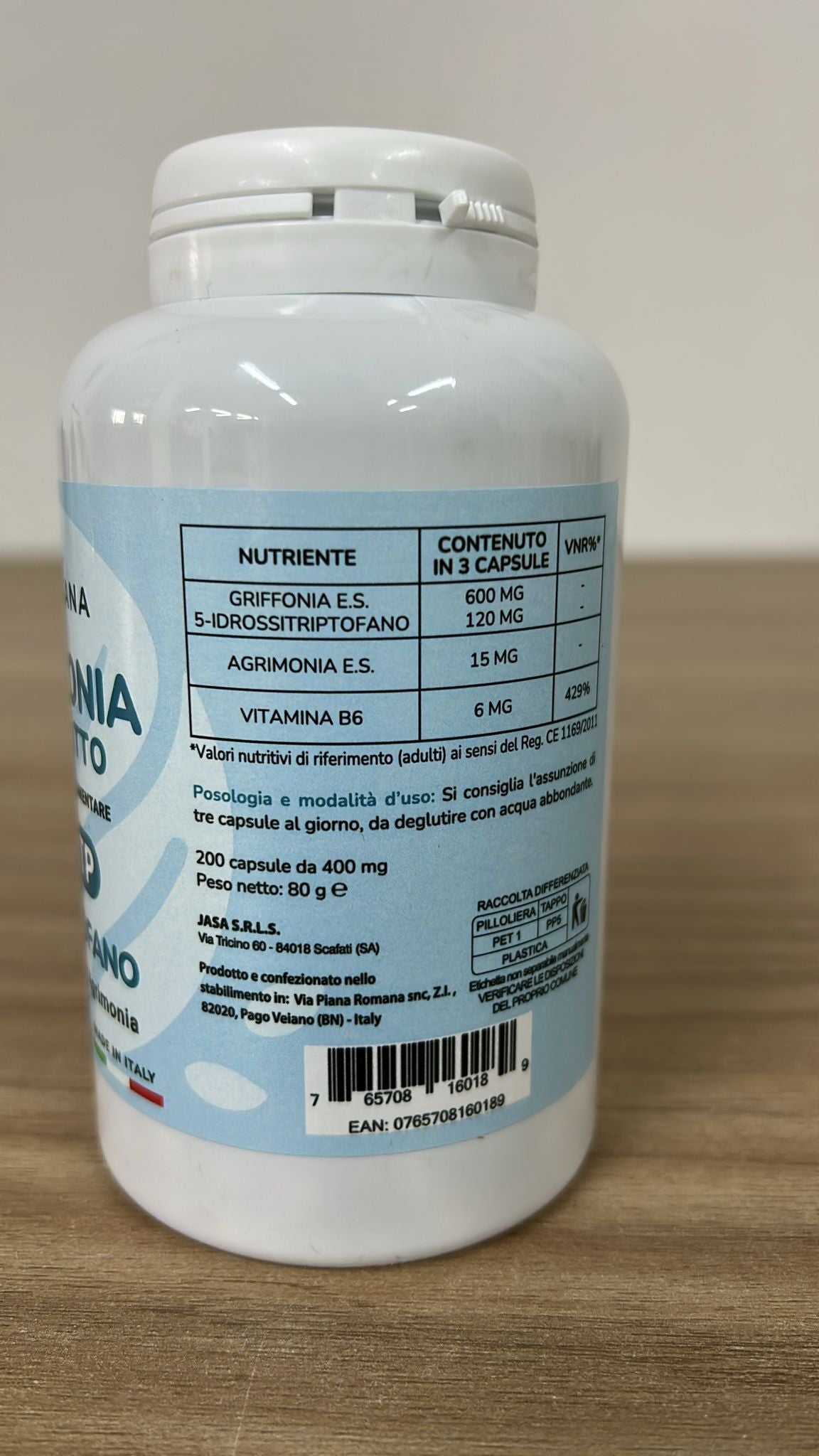 Nahrungsergänzungsmittel, L-Tryptophan und Vitamin B6 Hergestellt in Italien für Pflege zu Hause und Alltag – Detailansicht 7