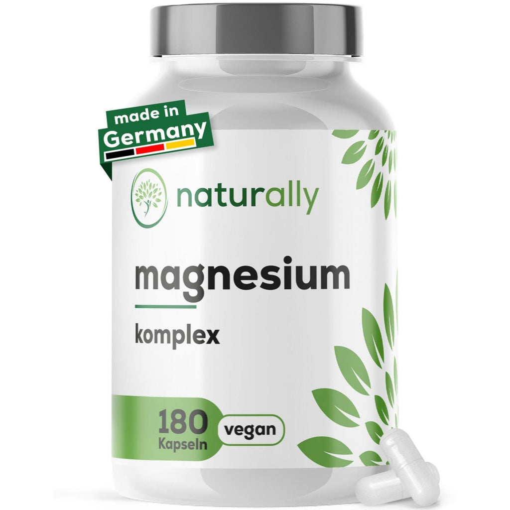 Nahrungsergänzungsmittel, Magnesium Komplex hochdosiert [180 Kapseln] 400mg für Pflege zu Hause und Alltag – Hauptansicht