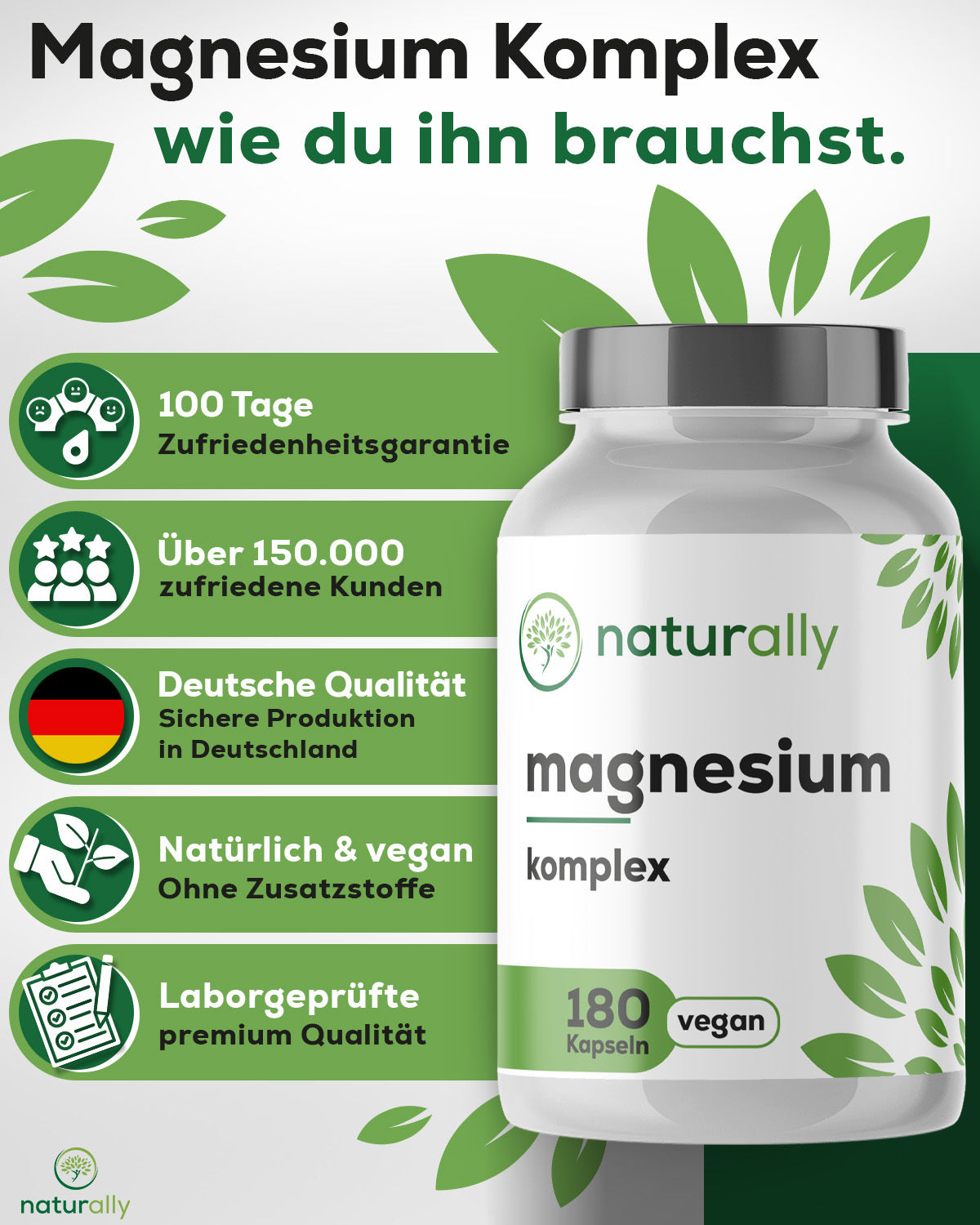 Nahrungsergänzungsmittel, Magnesium Komplex hochdosiert [180 Kapseln] 400mg für Pflege zu Hause und Alltag – Detailansicht 10