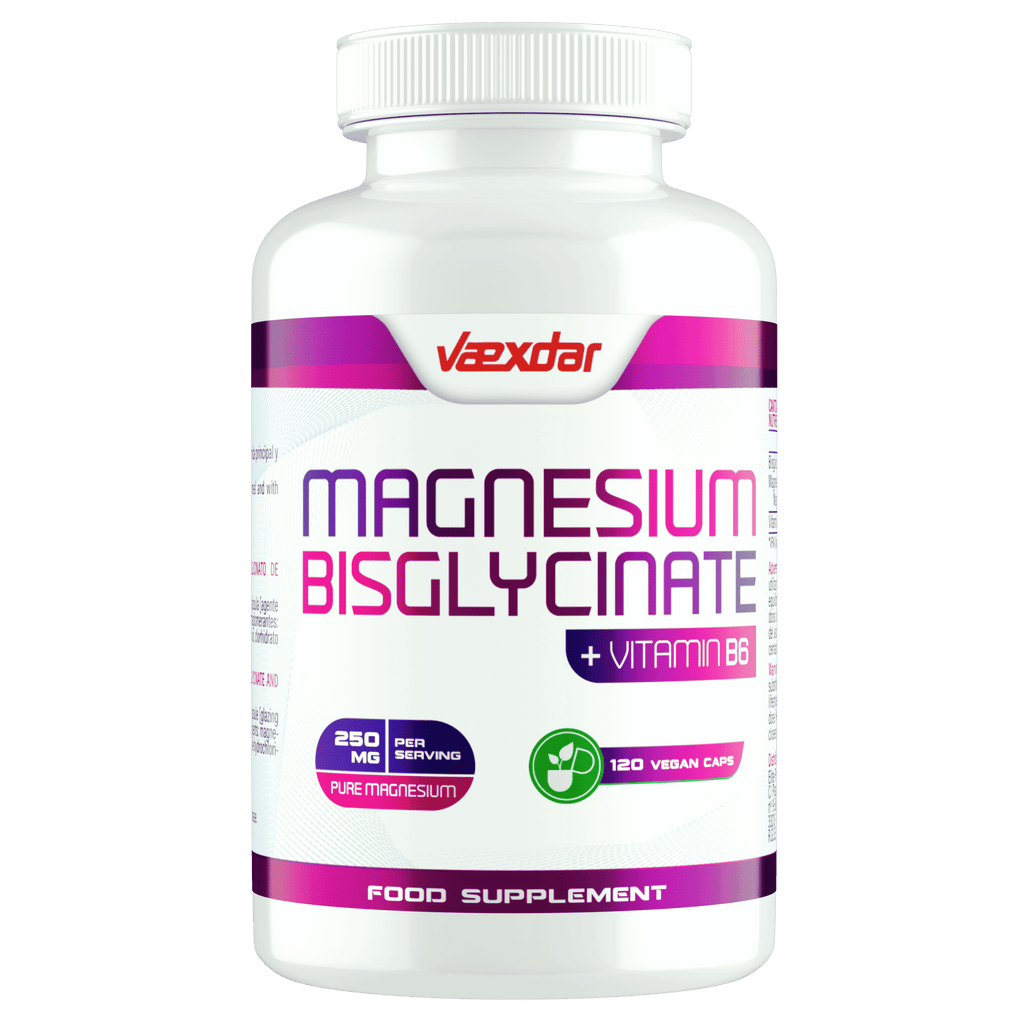 Nahrungsergänzungsmittel, Magnesium und Vitamin B6 Magnesium Bisglycinat für Pflege zu Hause und Alltag – Hauptansicht