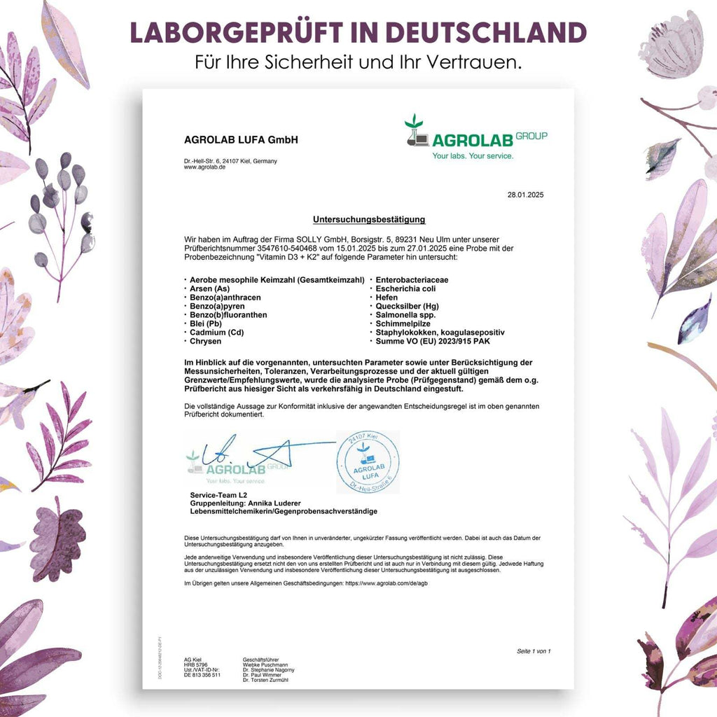 Nahrungsergänzungsmittel, NATURALKRAFT® Premium Vitamin D3 + K2 für Pflege zu Hause und Alltag – Detailansicht 3
